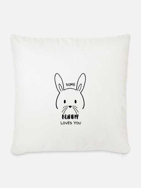 bunnylovesyou - Sofakissenbezug 45 x 45 cm - Naturweiß
