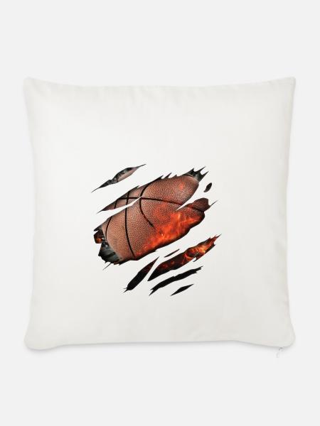 Basketball Feuer in mir - Sofakissenbezug 45 x 45 cm - Naturweiß