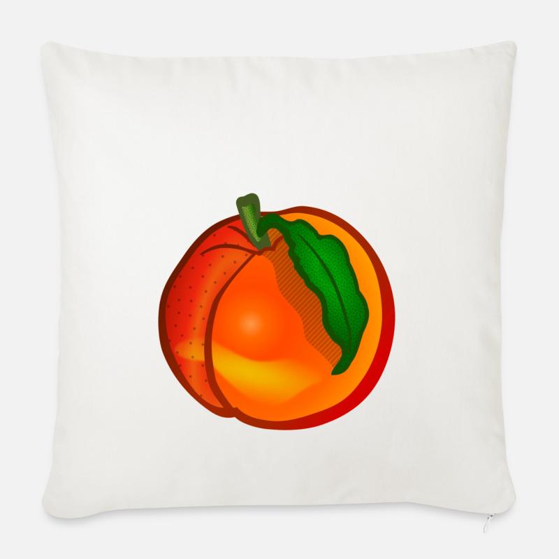 Peach - Sofa pillowcase 17,3'' x 17,3'' (45 x 45 cm) - natural white