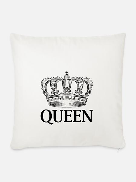 Queen - Sofakissenbezug 45 x 45 cm - Naturweiß