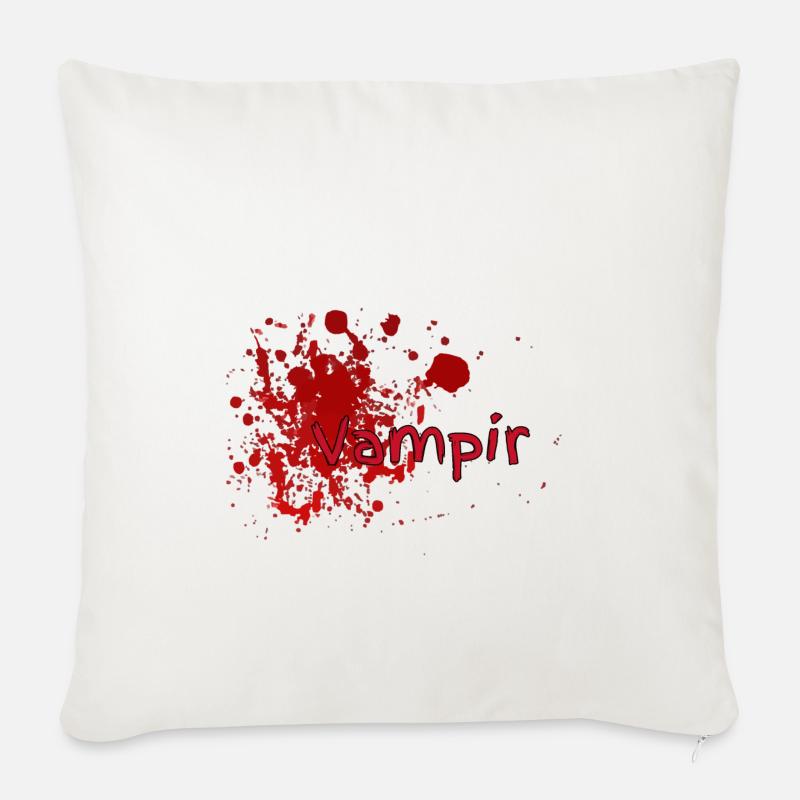 Vampir - Sofakissenbezug 45 x 45 cm - Naturweiß 