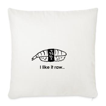 LIKE IT RAW | BLACK & WHITE - Sofakissenbezug 45 x 45 cm - Naturweiß  - Vorne