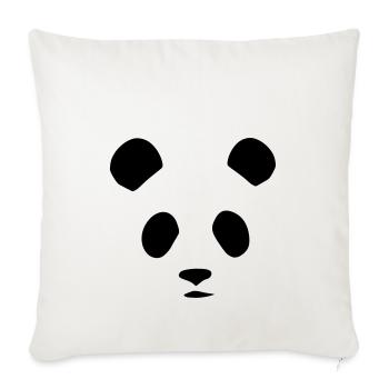 Panda T-Shirt Gift Idea Christmas Funny - Sofa pillowcase 17,3'' x 17,3'' (45 x 45 cm) - natural white - Front