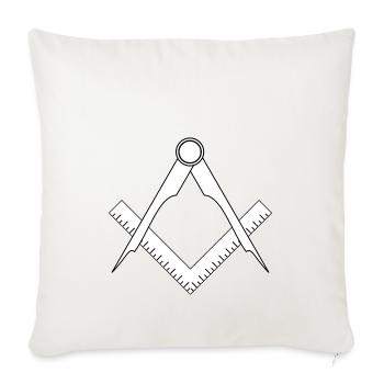 construire chantier de construction mécanique artisan maurer69 - Housse de coussin décorative 45 x 45 cm - blanc nature - Devant