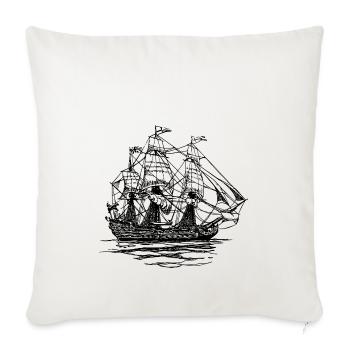 pirate ship boat pirate pirate ship ship skull1 - Sofa pillowcase 17,3'' x 17,3'' (45 x 45 cm) - natural white - Front