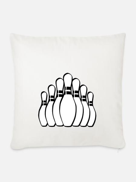 Bowling - Sofakissenbezug 45 x 45 cm - Naturweiß