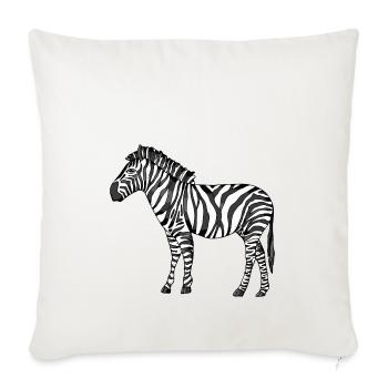 zebra - Sofa pillowcase 17,3'' x 17,3'' (45 x 45 cm) - natural white - Front