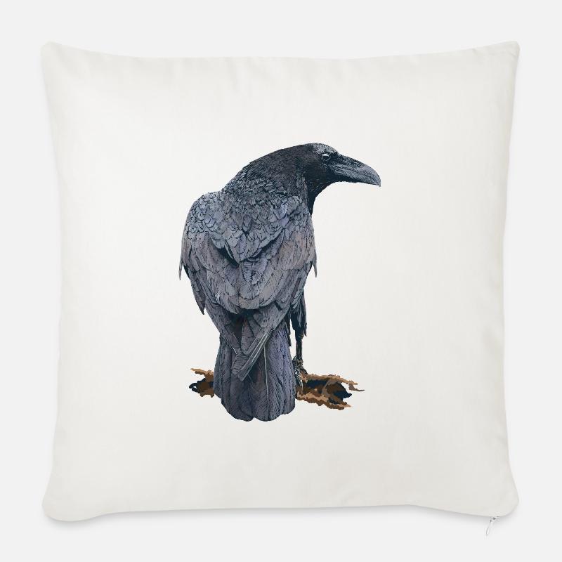 Rabe - Sofakissenbezug 45 x 45 cm - Naturweiß 
