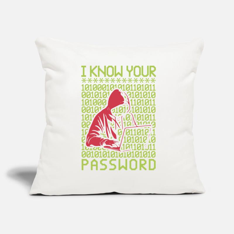Hacker Hacking Programmer Linux Password Hacker Sofa pillowcase 17,3'' x 17,3'' (45 x 45 cm)