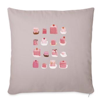 Sugar-sweet pink punch-crab - Sofa pillowcase 17,3'' x 17,3'' (45 x 45 cm) - light taupe - Front