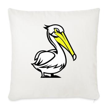 Bande dessinée Pelikan - Housse de coussin décorative 45 x 45 cm - blanc nature - Devant