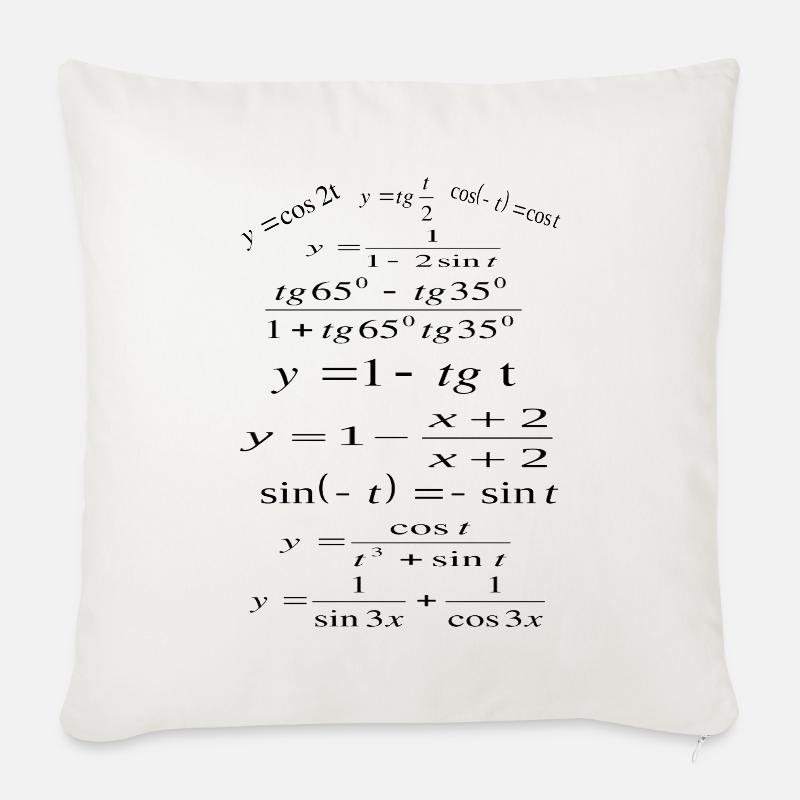 math - Housse de coussin décorative 45 x 45 cm - blanc nature
