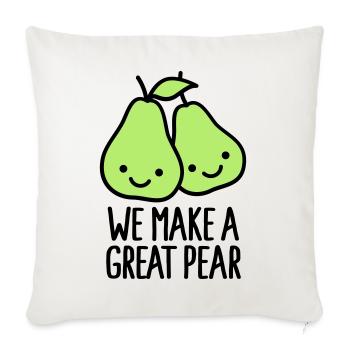 We make a great pear - Sofakissenbezug 45 x 45 cm - Naturweiß  - Vorne