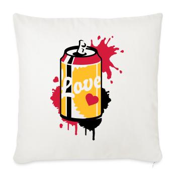 opened soda can in graffiti style - Sofa pillowcase 17,3'' x 17,3'' (45 x 45 cm) - natural white - Front