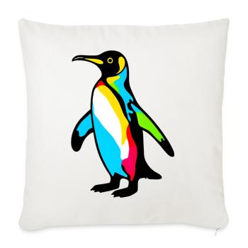 Pingouin - Housse de coussin décorative 45 x 45 cm - blanc nature - Devant