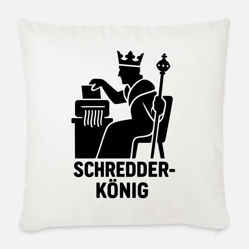 schredder könig - Sofakissenbezug 45 x 45 cm - Naturweiß 