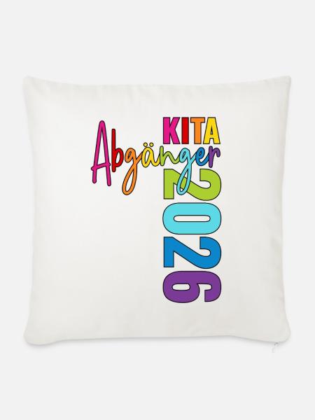 Kita Abgänger 2026 - Sofakissenbezug 45 x 45 cm - Naturweiß