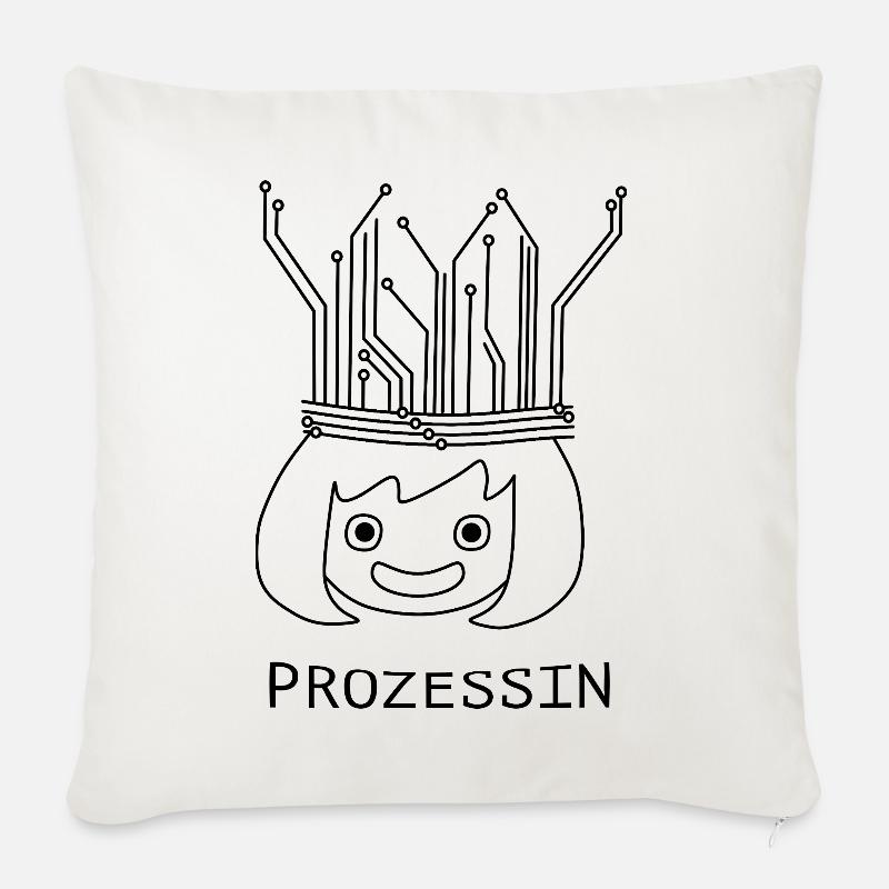 Process with Tech Crown - Sofa pillowcase 17,3'' x 17,3'' (45 x 45 cm) - natural white