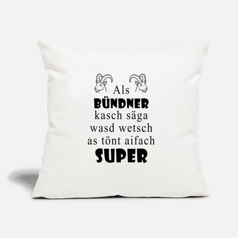 Graubünden dialect Super expression Sofa pillowcase 17,3'' x 17,3'' (45 x 45 cm)