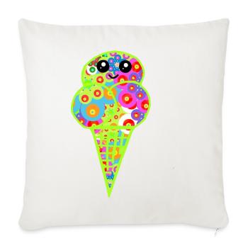 Retro Eis Vintage Kinder Kind 60er  - Sofa pillowcase 17,3'' x 17,3'' (45 x 45 cm) - natural white - Front