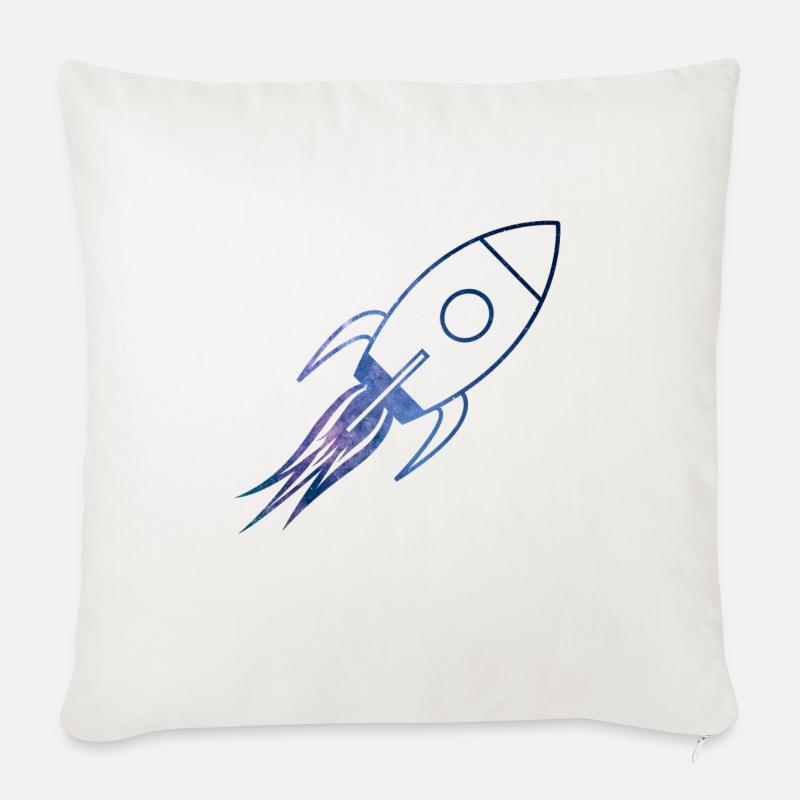 rakete - Sofakissenbezug 45 x 45 cm - Naturweiß 