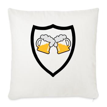 Beer Emblem 3c - Sofa pillowcase 17,3'' x 17,3'' (45 x 45 cm) - natural white - Front