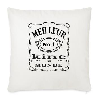 Meilleur kiné du monde - Sofa pillowcase 17,3'' x 17,3'' (45 x 45 cm) - natural white - Front