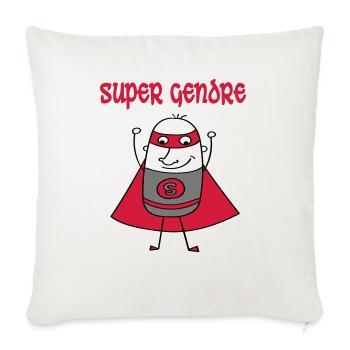 Super gendre - Housse de coussin décorative 45 x 45 cm - blanc nature - Devant
