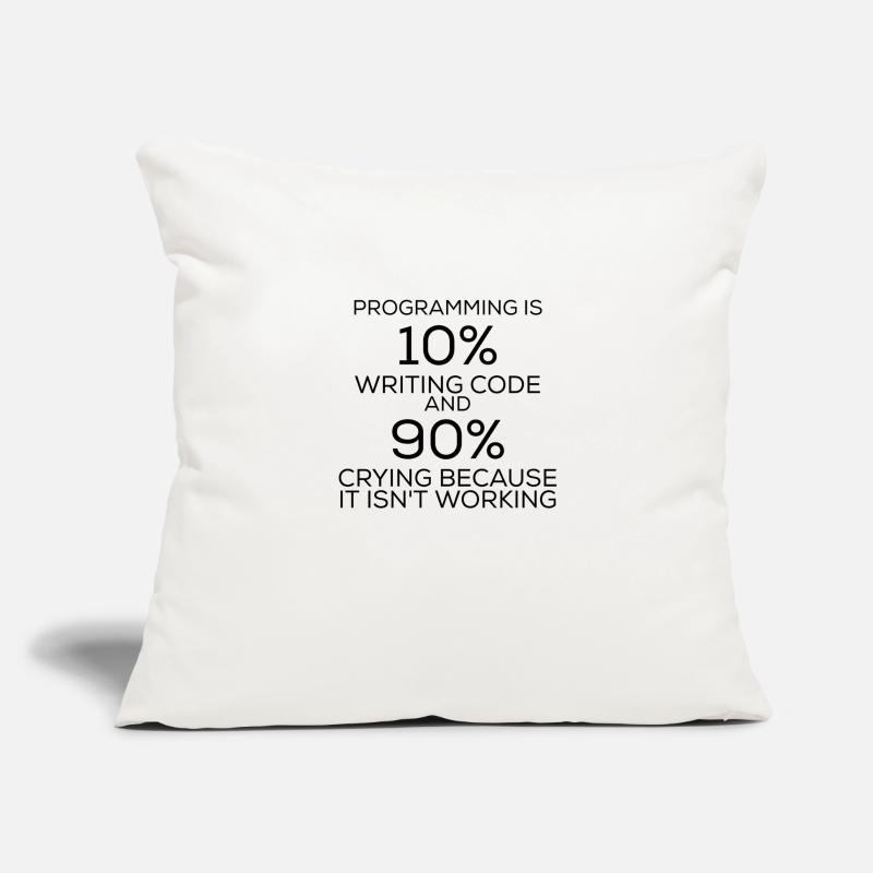 Programmation de programmation drôle d'énonciation Housse de coussin décorative 45 x 45 cm