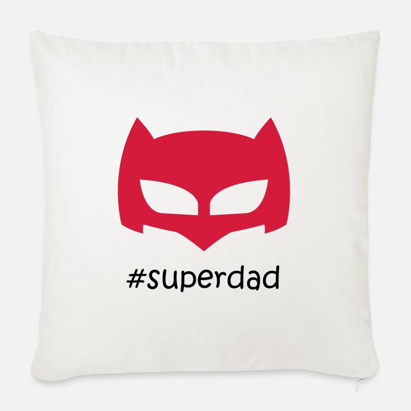 Super Papa - Sofakissenbezug 45 x 45 cm - Naturweiß