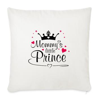 Le prince de maman - Housse de coussin décorative 45 x 45 cm - blanc nature - Devant