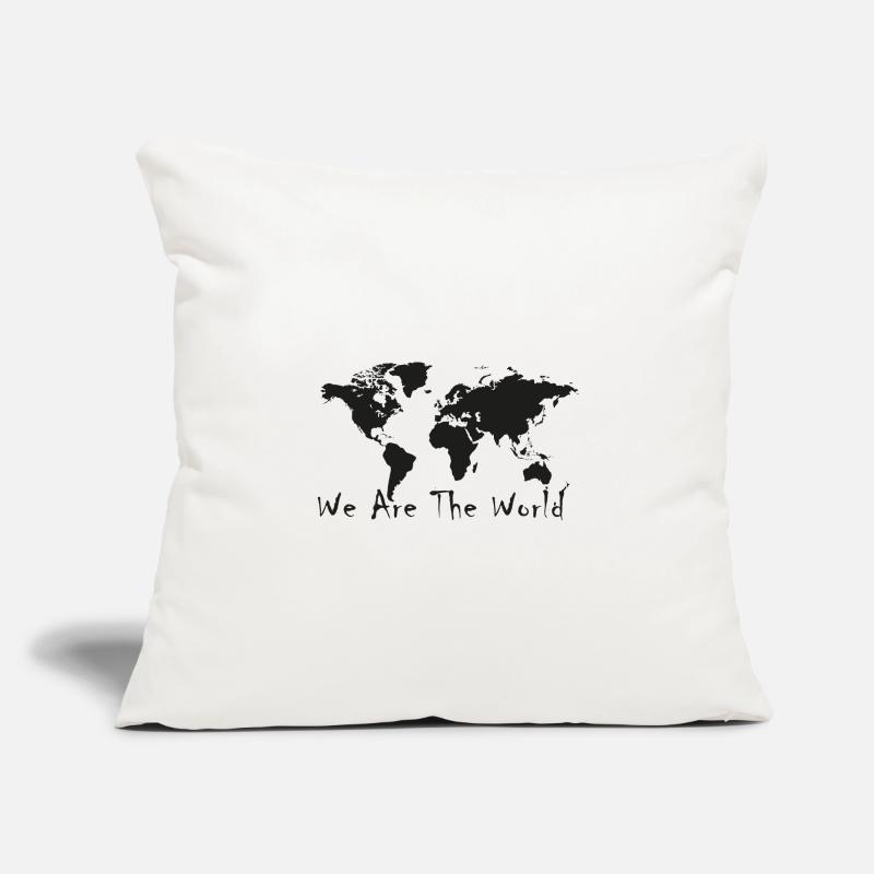 World Unity Map Silhouette Sofa pillowcase 17,3'' x 17,3'' (45 x 45 cm)