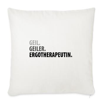 ERGOTHERAPEUTIN ERGOTHERAPIE - Sofakissenbezug 45 x 45 cm - Naturweiß  - Vorne