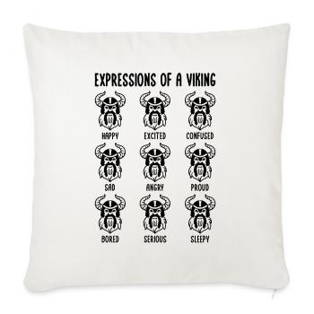 Viking Emotions Iceland Iceland Norway - Sofa pillowcase 17,3'' x 17,3'' (45 x 45 cm) - natural white - Front