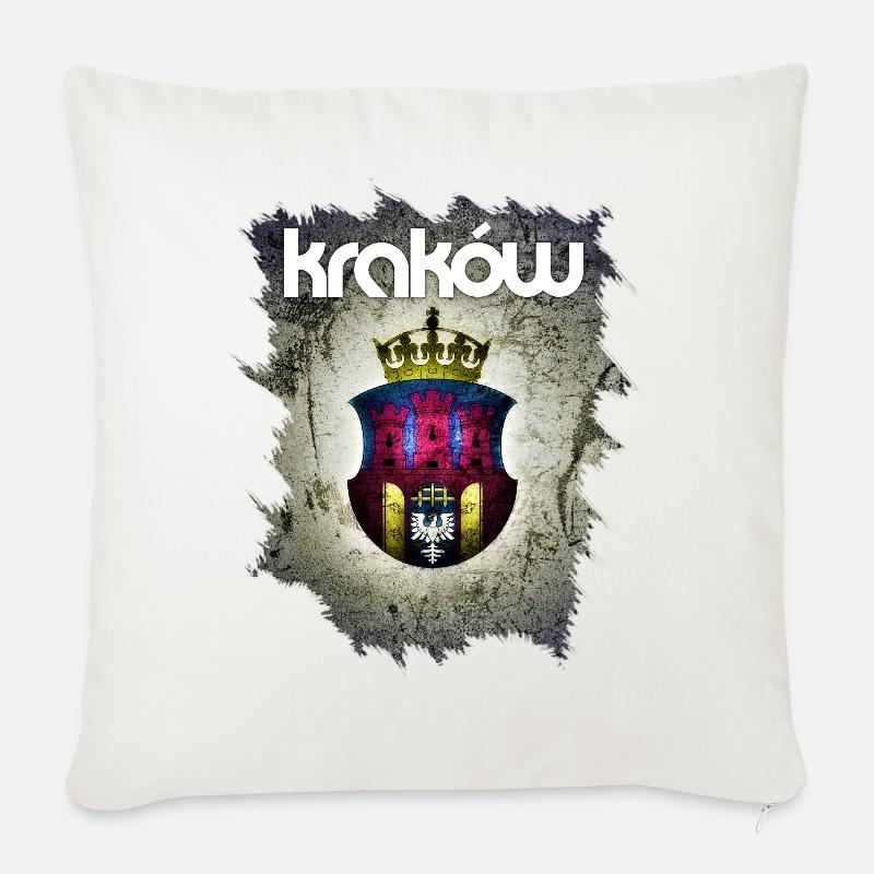 Krakau - Polen - Sofakissenbezug 45 x 45 cm - Naturweiß