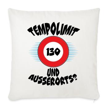 Tempolimit Autobahn Geschwindigkeit Grüne Baerbock - Sofakissenbezug 45 x 45 cm - Naturweiß  - Vorne