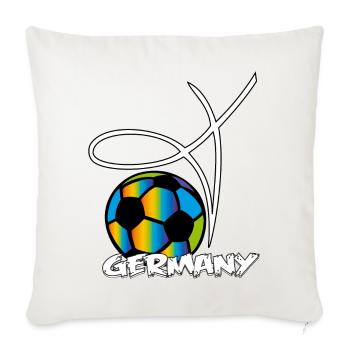 Football, Allemagne, Sport - Housse de coussin décorative 45 x 45 cm - blanc nature - Devant