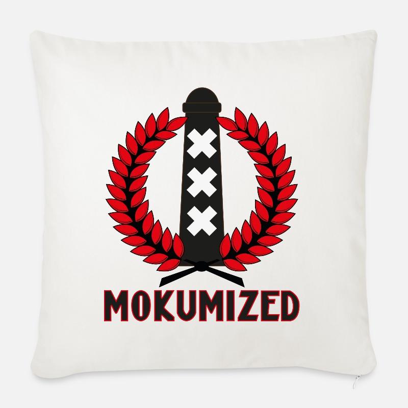 Mokumisiert - Sofakissenbezug 45 x 45 cm - Naturweiß 
