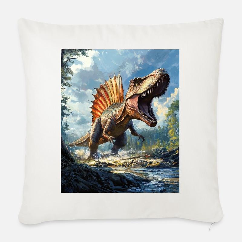 Spinosaurus - Sofakissenbezug 45 x 45 cm - Naturweiß