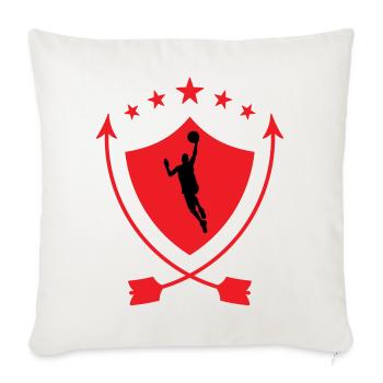 Basketball / Basketball / Basktet-Ball / Sports - Sofa pillowcase 17,3'' x 17,3'' (45 x 45 cm) - natural white - Front