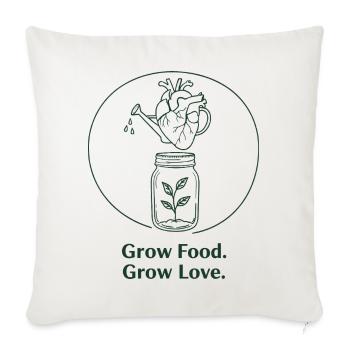 Organic horticulture, sustainable agriculture - Sofa pillowcase 17,3'' x 17,3'' (45 x 45 cm) - natural white - Front