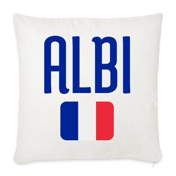 Albi France Flag Emblem - Sofa pillowcase 17,3'' x 17,3'' (45 x 45 cm) - natural white - Front