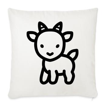 goat - Sofa pillowcase 17,3'' x 17,3'' (45 x 45 cm) - natural white - Front