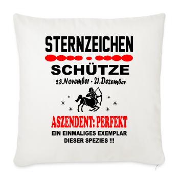 Schütze Sternzeichen Horoskop Aszendent Perfekt - Sofakissenbezug 45 x 45 cm - Naturweiß  - Vorne