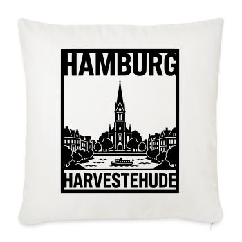 Harvestehude Hamburg - Sofakissenbezug 45 x 45 cm - Naturweiß  - Vorne