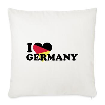 I love Germany / I love Germany with heart - Sofa pillowcase 17,3'' x 17,3'' (45 x 45 cm) - natural white - Front