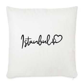 Istanbul heartbeat - Sofa pillowcase 17,3'' x 17,3'' (45 x 45 cm) - natural white - Front