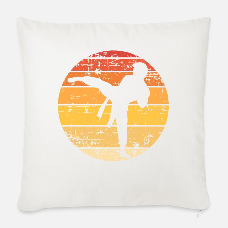 Kicken Kampfsport - Sofakissenbezug 45 x 45 cm - Naturweiß 