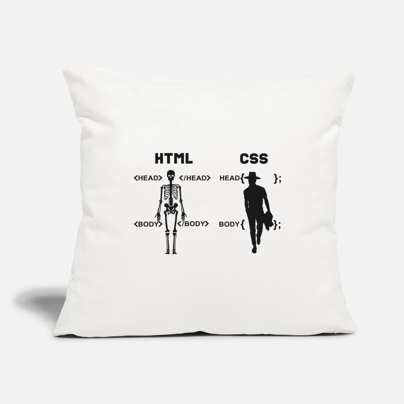 HTML vs CSS Programmiersprache Sofakissenbezug 45 x 45 cm