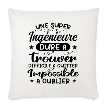 A Super Engineer - Engineer Gift - Sofa pillowcase 17,3'' x 17,3'' (45 x 45 cm) - natural white - Front